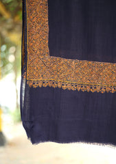 Pashmina Kashmiri Work Shawl D - 83 - Blue