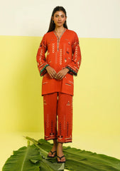 Winter - Sahar - Elara - Printed Fall - 2 Pcs - AW1-25-25 - Rustic Aztec