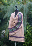 Shawl Collection - Sadias Collection - Pashmina Shawl - D#07 Fawn Purple Emb