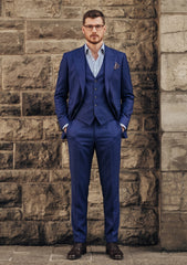 Dormeuil Amadeus 365 Wool Fabric - Ink Blue