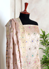 Formals - Fancy Closet - 2 pcs Suit - Satin Silk Jamawar D#10 LT Pink