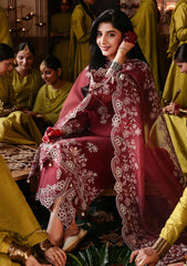 Lawn - Cross Stitch - Eid Edit 26 - LWN#101 - CRIMSON DRAPE