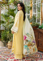 Lawn - Elaf Premium - E.Craft - Chikankari - EEC-2B BUTTER BLOOM