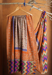 Pashmina Kashmiri Jaaldar Shawl D#119 - Brown