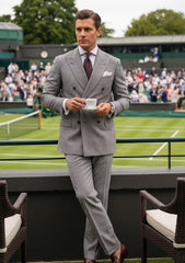 Drago Luxury Micron Super 160's Wool Fabric - Grey