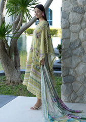 Lawn - Elaf Premium - Santorini Prints 26 - EPN#04A - AVOCADO