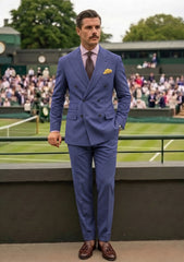 Drago Luxury Micron Super 180's Wool Fabric - R Blue