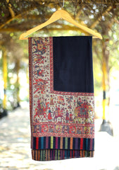 Pashmina Kaani Zari Shawl D - 15 - D N Blue