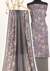 Winter - Rubaaiyat - D Prints - Marina 26 - Wool Shawl - RPM#01 - M Grey