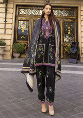 Winter - Meerak - Premium Embroidered Linen 25 - CHARIZMA