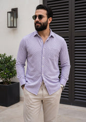 Elite Men Egyptian Selvage Dobby Cotton Fabric - L Mouve