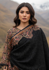 Winter - Riwaj - Printed Marina - 3 Pcs - Wool Shawl 25 - D#86