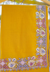 Pashmina Emboridered Shawl D - 65 - Golden