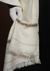 Men Shawls - Wool Shawls - D#214 - Offwhite
