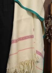 Men Shawls - Wool Shawls - D#216 - Offwhite