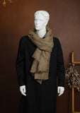 Men Shawls - Wool Shawls - D#215 - L Brown