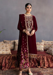 Winter Collection - Emaan Adeel - Makhmal Velvet - Roshanay - D#02