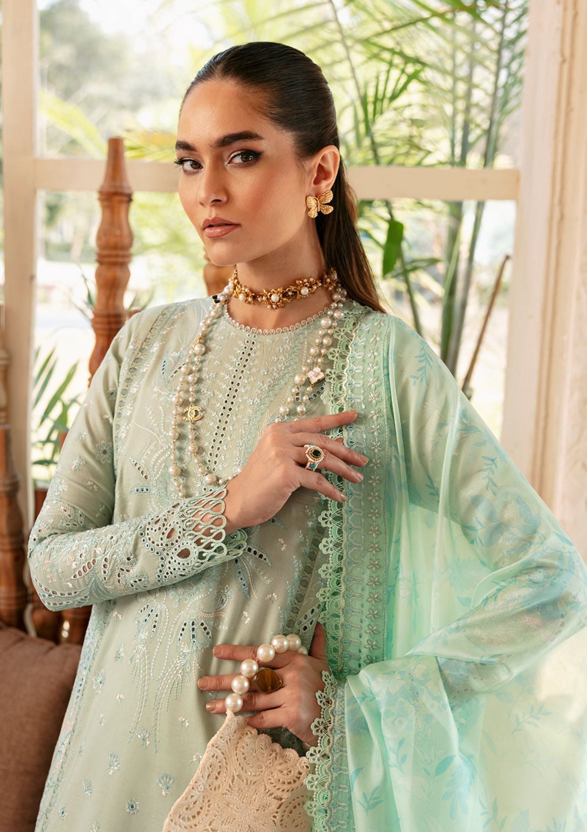 Lawn Collection - Afrozeh - Cascade - Luxury - D#07 - Willow