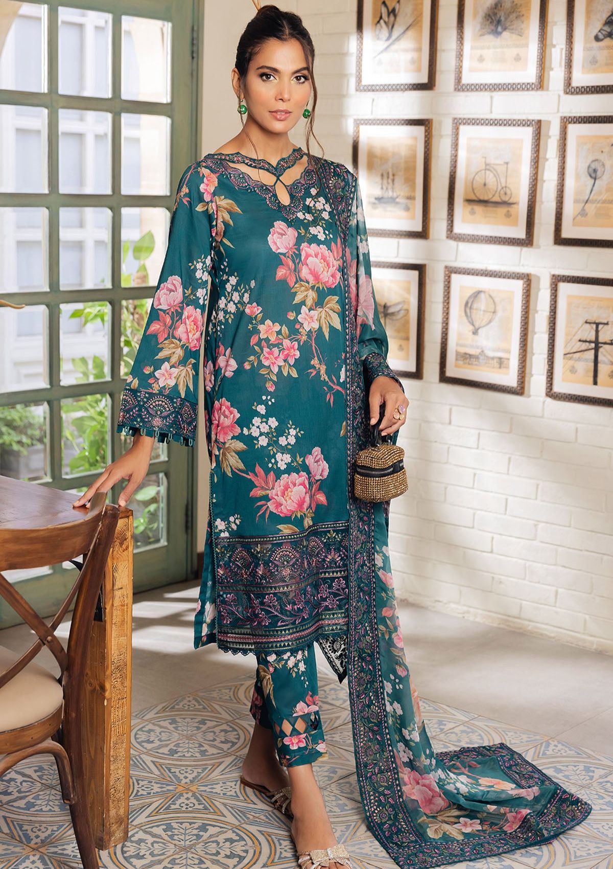 Lawn Collection - Nureh - GirlGlam - Chikankari - GL#06