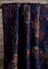 Karandi Embroidered Shawl D#13 - Navy Blue