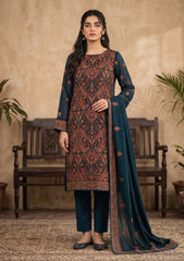 Formals - Fancy Georgette Chiffon Embroidered - 3 Pcs Suit - D#01 - Zink