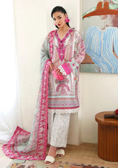 Lawn - Roheenaz - Eclat Garden - Printed 26 - RUNSS#510 - Coral Hibiscus