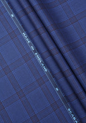 Scabal Torinado Superfine Suiting Pure Wool Fabric - R Blue