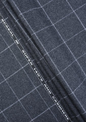Scabal Super 140's Cashmere Wool Fabric - Charcoal