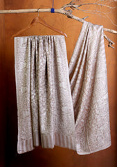Pashmina Jamawar Ari Work Shawl D#01 - L Skin