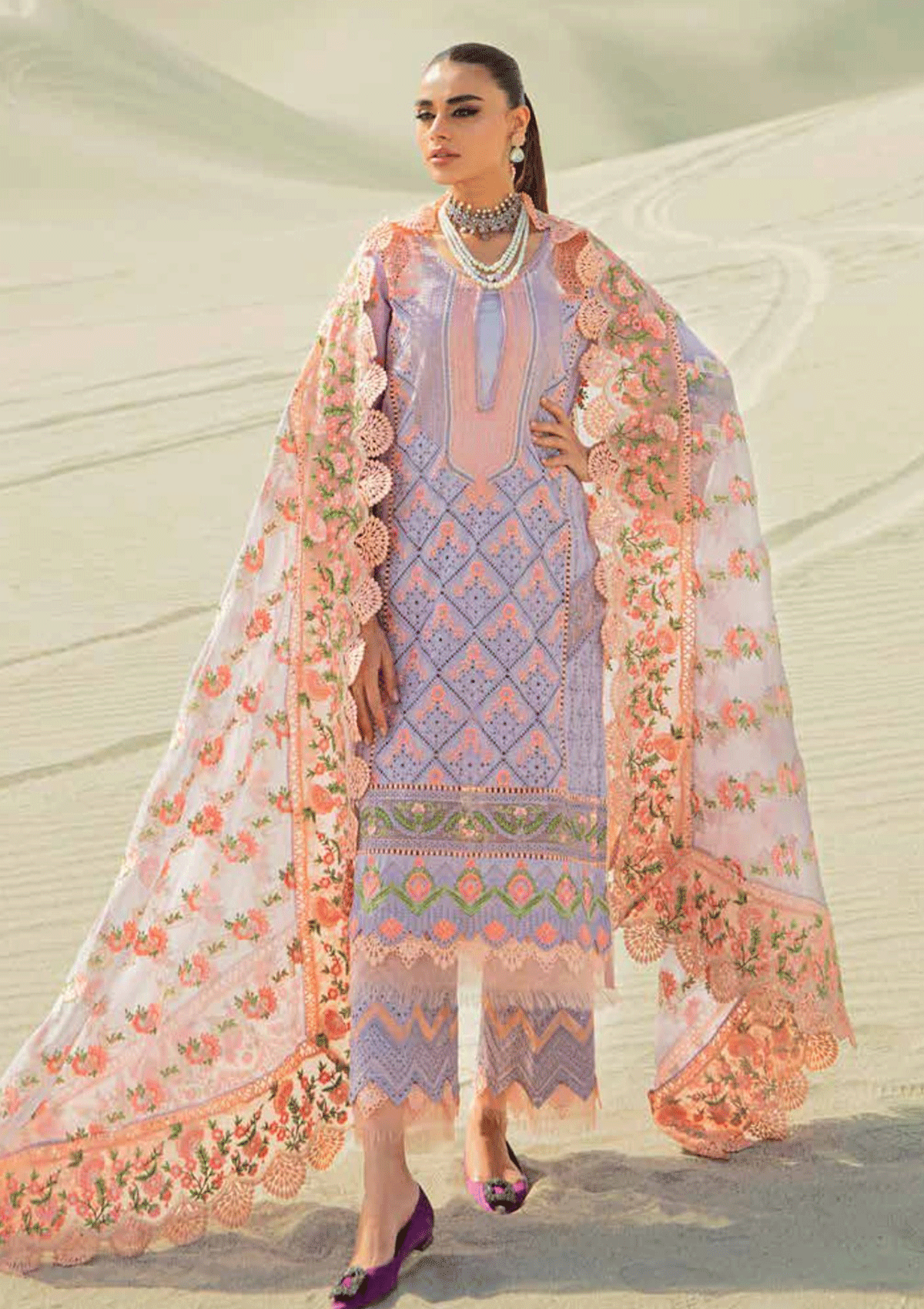 Lawn Collection - Maryam Hussain - Luxury - D#1 - Lilly