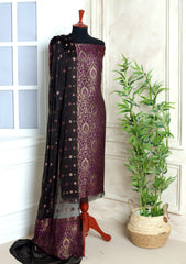 Formals - Fancy Closet - 2 pcs Suit - Chiffon Jamawar D#55 Purple