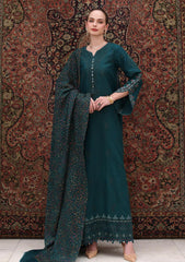 Winter - Noor by Saadia Asad - Pashmina Shawl 25 - NSP#11 - Teal Empress