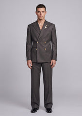 Drapers Pantheon Super 130's Wool Fabric - CH Brown
