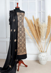Winter - Riwaj - Pashmina Embroidered Suit - Edit 25 - D#03 - Black