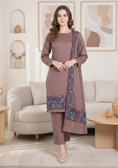 Winter - Riwaj - Pashmina Jamawar Suit - Patch Work - D#03 - Falsa