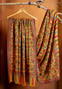 Pashmina Jamawar Shawl D#23 - Yellow