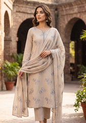 Winter - Rubaaiyat - Pashmina Embroidered 26 - D#03 - Fawn