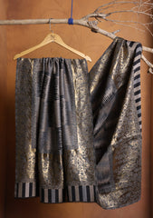 Pashmina Zari Jamawar Shawl D#23 - Grey