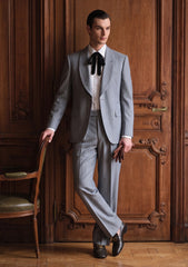Drapers Sapphire Wool Fabric - Grey