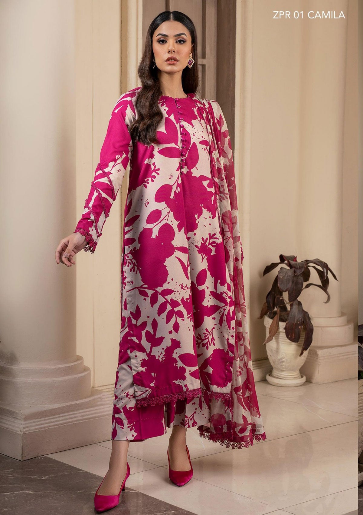 Winter Collection - Zarif - Prints - Georgette Silk - ZPR#1 - Camila