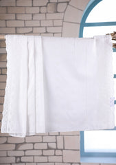 Embroidered Lawn Summer Shawl D#50 - White