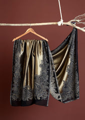 Pashmina Zari Jamawar Shawl D - 63 - Black