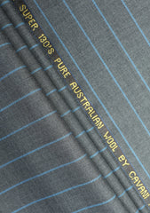 Cavani Four Season Selvage Broad Stripe Wool - Dark Grey