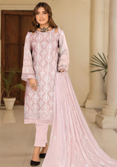 Lawn - Humdum - Premium Embroidered 25 - B Pink