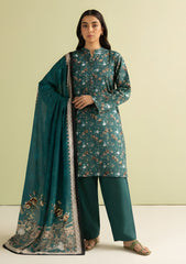 Winter - Riwaj - Printed Velvet Suit - D#24 - Sea Green