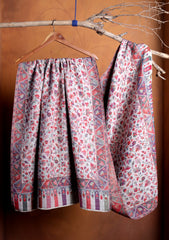 Pashmina Zari Jamawar Shawl D#41 - Off White