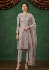 Formals - Riwaj - Fancy Net - 2 Pcs Suit - CND#1208 - Grey