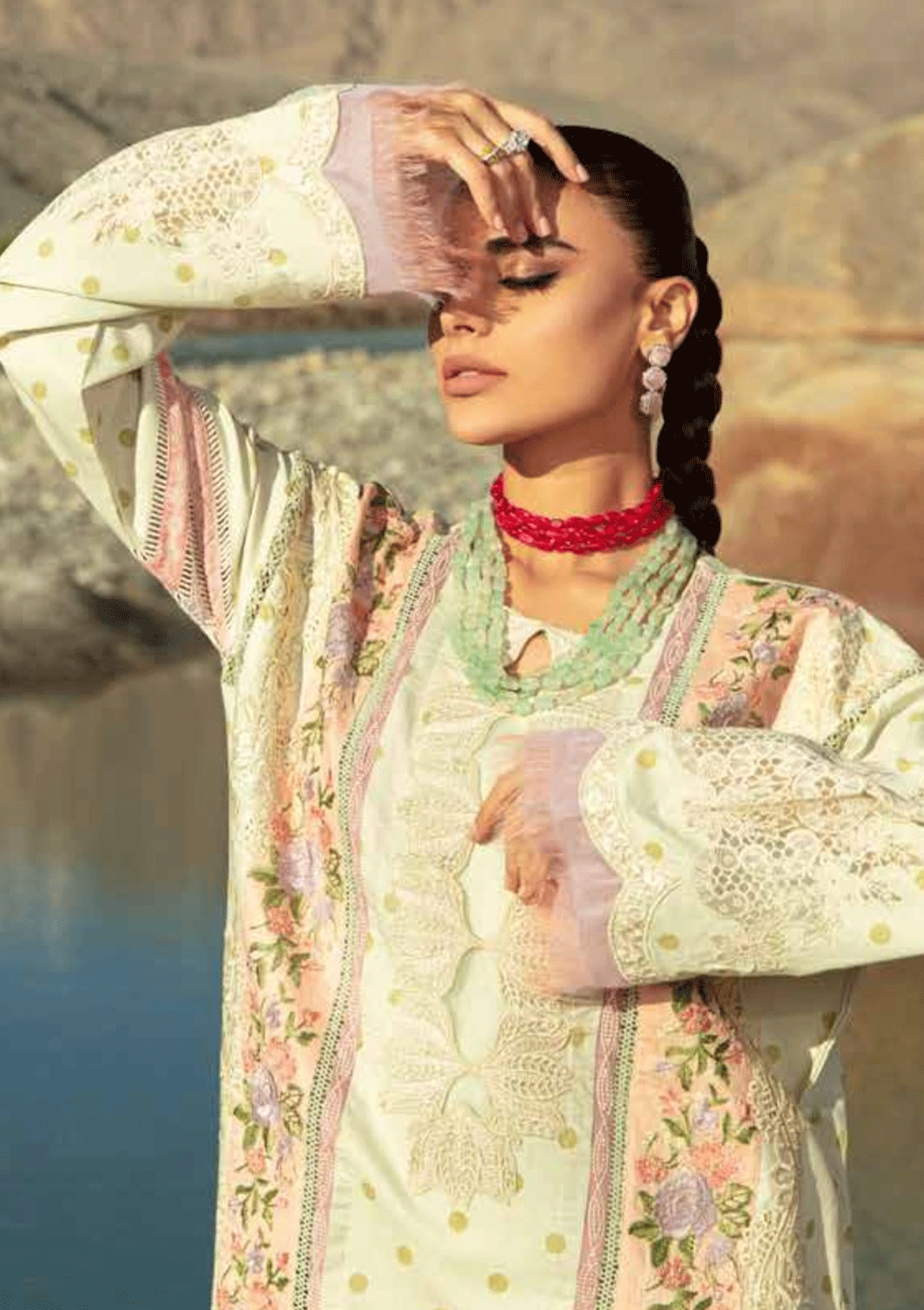 Lawn Collection - Maryam Hussain - Luxury - D#2 - Mint