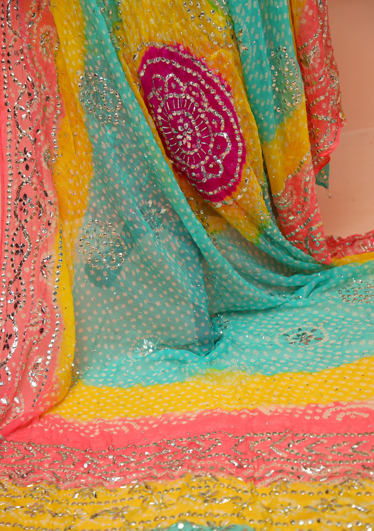 Formal Dress - Bahawalpuri Pehnawa - Crinckle - Mukesh Work - MW#06