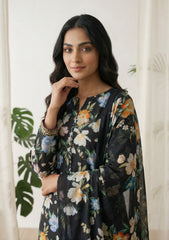 Lawn - Rubaaiyat - Digital Printed 26 - 2 By 2 - D#36 - Black
